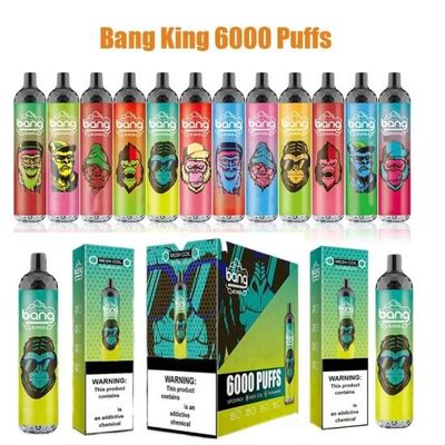 Sabor 15ml 6000puffs Mesh Coil Rechargable Disposable do fruto do rei 6000 Vape do golpe