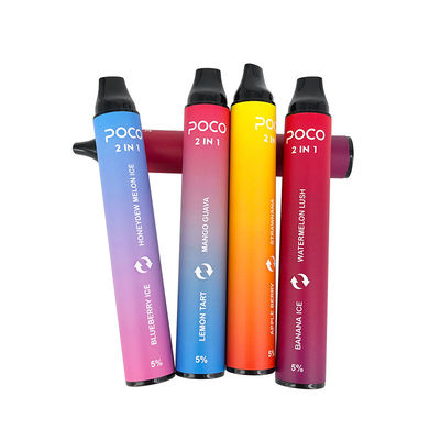 Poco 2 duplos em 1 2000 sopros 6.0ml 950mAh Flavored a pena descartável de Vape do gelo da manga