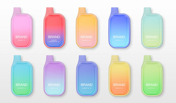 Personalização Cor Gradiente 7000 Puffs Vapor descartável com ecrã