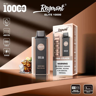 Elite 10000 Puffs Recarregável Disponível Vape Dispositivo 1.2ohm Resistência Rede bobina 8 sabor de fruta