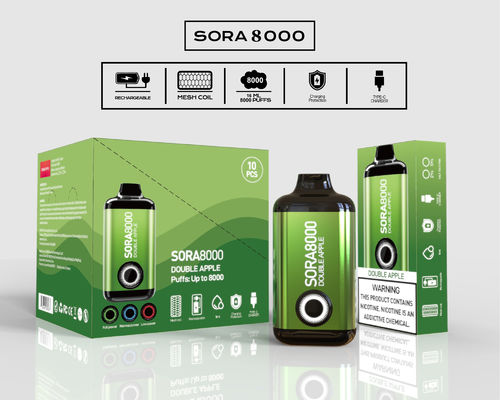 Sora000 Puffs Cigarro Eletrônico descartável 1,1 ohm 14 ml Suco de Cigarro Pré- Enchido