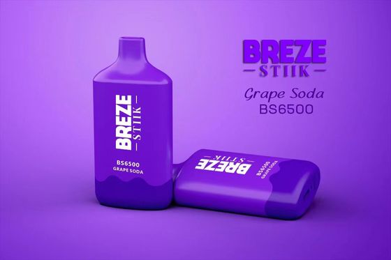 BREZE BS6500 Vaporizador descartável Grande sopro 15 ml suco pré-cheio Bateria de 500 mAh