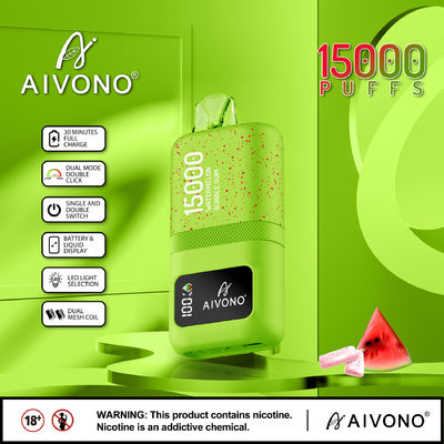 Logotipo personalizável Smart Vape Pen Dual Mesh Coil Recarregável Leve 86g ~ 15k Puffs