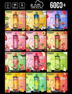 FluumBar6000 o vape descartável por atacado 6000puffs 15ml preencheu o ejuice 650mAh