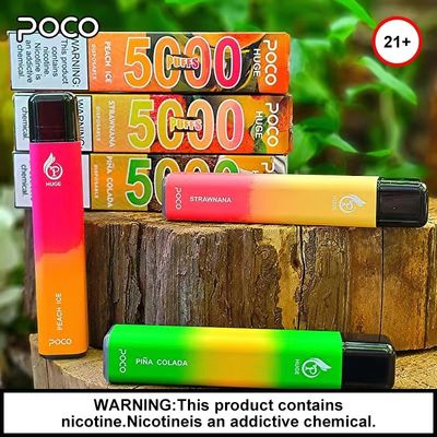 1.2 ohm POCO Huge 5000 Puff Bar Dispositivo descartável 15 ml Sal líquido Nicotina 5%