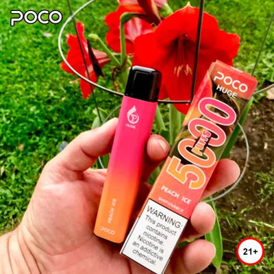 POCO HUGE 5000 inalações de CBD Pen de Vaporização descartável Dispositivo de 1,2 ohm com SUS304 Shell