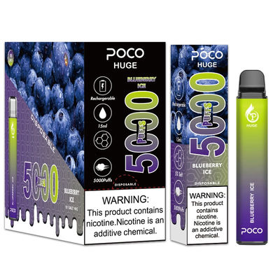 Cigarro eletrônico original POCO 5000 de Mesh Coil Big Puffs Rechargeable