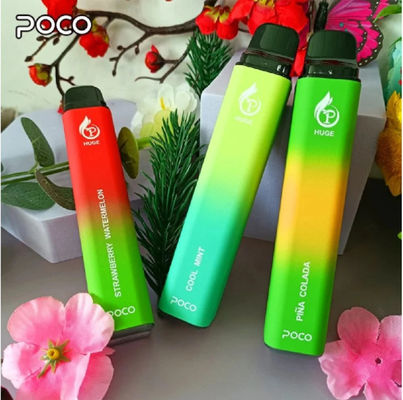 POCO HUGE 5000 inalações de CBD Pen de Vaporização descartável Dispositivo de 1,2 ohm com SUS304 Shell