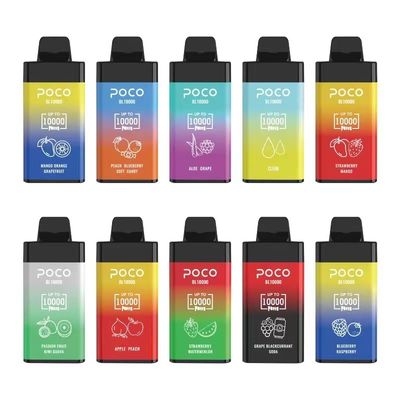 Modelo de Vapor de Alto Desempenho Grande Puff Sem POCO 10000 Puffs de Cor Mista Nic 0% para o seu