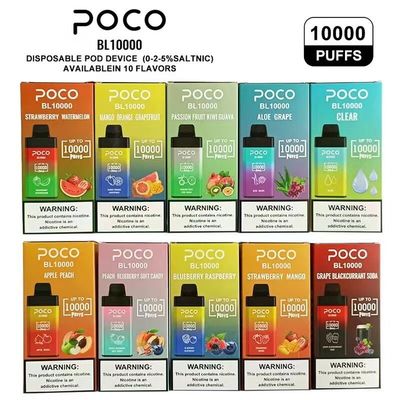 POCO BL10000 Big Puff Descartável Vape 20ml 5% Nic 650mAh recarregável