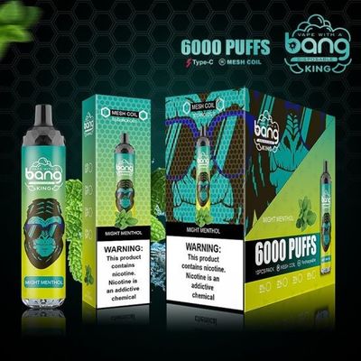 Vagens descartáveis Desechables do rei 6000 650mah bateria recarregável 14ml do golpe