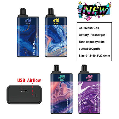 do gelo grande do mirtilo de Vape do sopro do Cig de 15ml 5000puffs Mesh Coil E vagem descartável 950mah