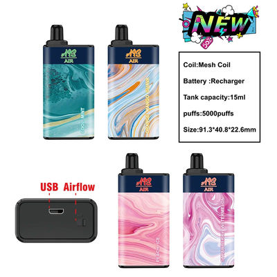 dispositivo descartável 15ml dos sopros CBD Vape do ar 5000 de 950mAh Ais
