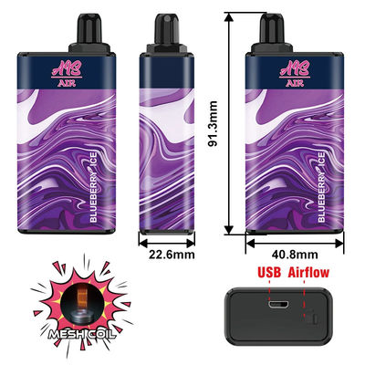 dispositivo descartável 15ml dos sopros CBD Vape do ar 5000 de 950mAh Ais