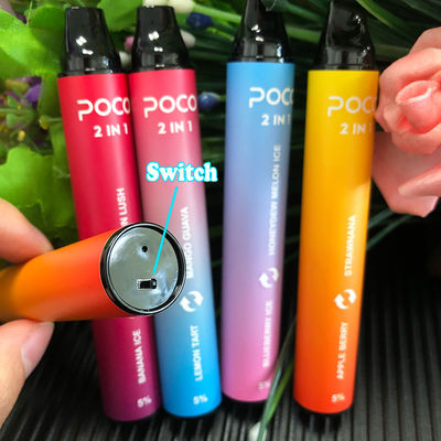 Poco 2 duplos em 1 2000 sopros 6.0ml 950mAh Flavored a pena descartável de Vape do gelo da manga