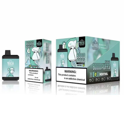 E-líquido descartável de aço inoxidável da pena 16ml de Vape do rei 8000 sopros do golpe