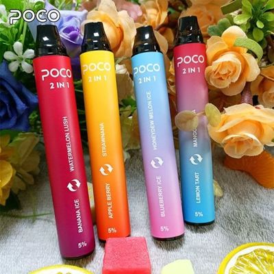 6ml 2000 Puff Vape Puff Bar Mini POCO 2 em 1 com impressão de logotipo