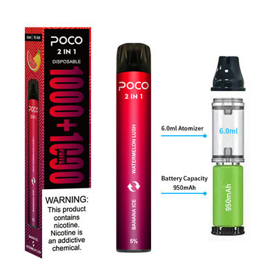 de 6ml 5% Nictocine do sopro mini 950maH Vape vagem recarregável da barra