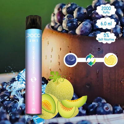 POCO 2 em 1 cigarro eletrônico E-CIG de Mini Disposable Vape Bar Nicotine
