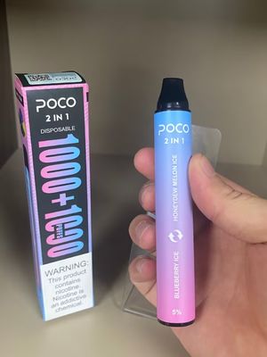 Poco 2 em 1 2000 nicotinas descartáveis 5% do dispositivo do sopro CBD Vape