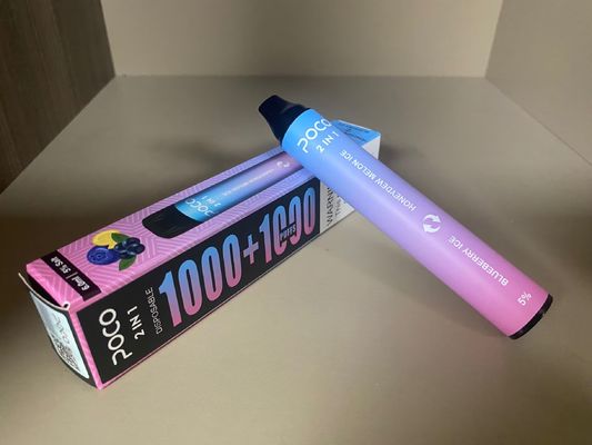 6ml 2000 Puff Vape Puff Bar Mini POCO 2 em 1 com impressão de logotipo