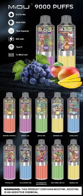 MIOU 9000 18 ml Vapor E líquido descartável pré- preenchido Variedade aromatizada