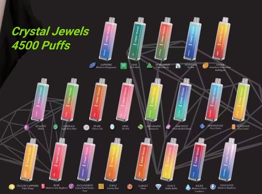 Custom Crystal 4500 Vapor descartável 12 ml pré-cheio até 4500 Puff Pod