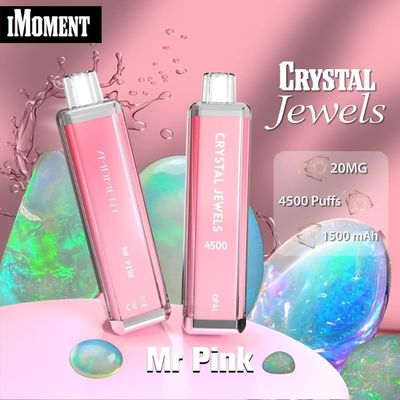 Caneta descartável de vaporização Cristal Joias 4500 Puffs Rede bobina 15 ml líquido recarregável Ecig