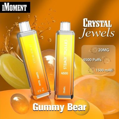 Caneta descartável de vaporização Cristal Joias 4500 Puffs Rede bobina 15 ml líquido recarregável Ecig