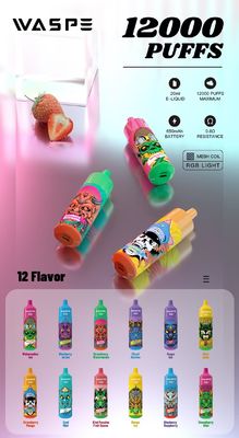 Waspe 12000Puffs Popular na Europa com RandM Tornado Big Puff Vape Mesh Coil