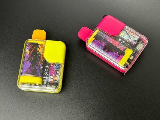 1.2ohm Mesh Coil Caixa clara vaporizador descartável 7000 Puffs Vape Pod pré-cheio
