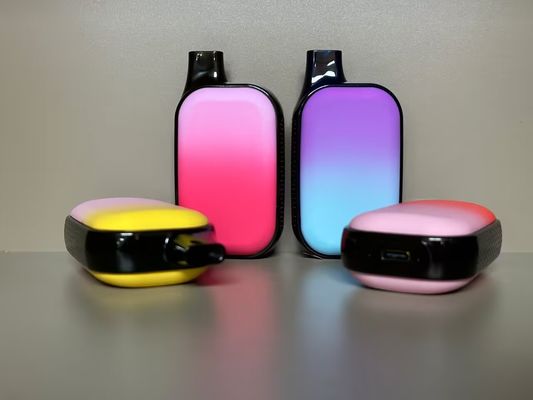 Personalização Cor Gradiente 7000 Puffs Vapor descartável com ecrã