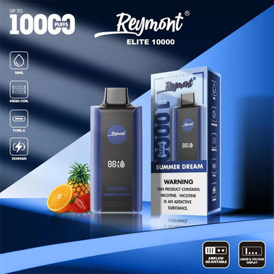 Elite 10000 Puffs Recarregável Disponível Vape Dispositivo 1.2ohm Resistência Rede bobina 8 sabor de fruta