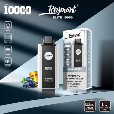 Elite 10000 Puffs Vapor descartável 2% Nic Sal Preenchido Resistência 1,2 ohm Rede bobina