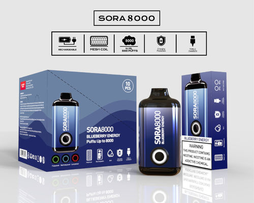 Sora000 Puffs Cigarro Eletrônico descartável 1,1 ohm 14 ml Suco de Cigarro Pré- Enchido