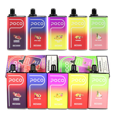 POCO BE5000 Puffs 14ml E Juice Vape Pen 1200mAh Cigarros descartáveis