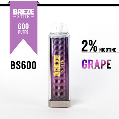 600Puffs caneta de vaporizador descartável com 2% de níquel para experiência de vaporizador na caixa de exibição