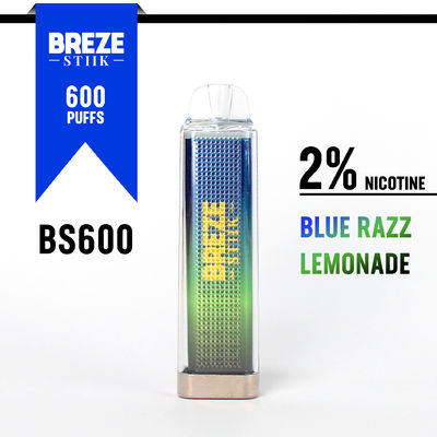 600Puffs caneta de vaporizador descartável com 2% de níquel para experiência de vaporizador na caixa de exibição