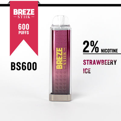 600Puffs caneta de vaporizador descartável com 2% de níquel para experiência de vaporizador na caixa de exibição