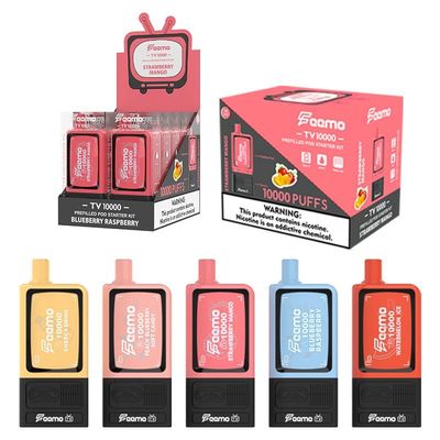 Mais de 10000 puffs POD Vape descartável com bateria de 650mAh e 5% de força Nic
