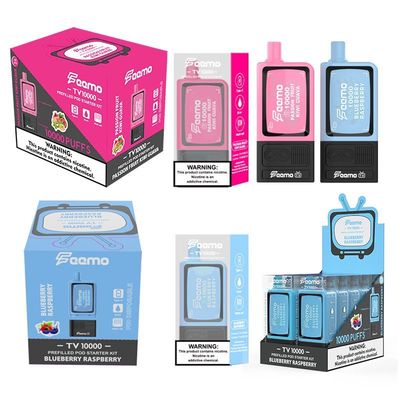 Mais de 10000 puffs POD Vape descartável com bateria de 650mAh e 5% de força Nic