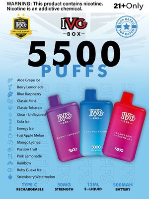 650 mAh de alto desempenho Tipo C recarregável para sabores de frutas