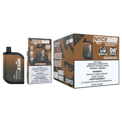 Um bom cigarro eletrônico com 9000 pufes e capacidade de suco de 15 ml.