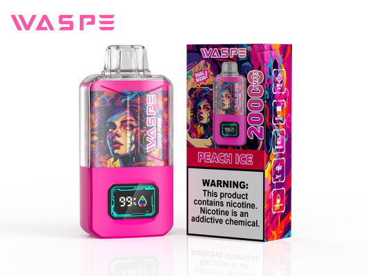 Sus304 Big Puff Vape Com 20000 Puffs 650 Mah Bateria Ecrã