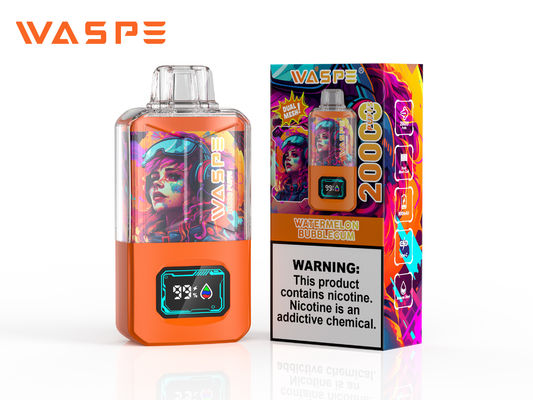 Sus304 Big Puff Vape Com 20000 Puffs 650 Mah Bateria Ecrã