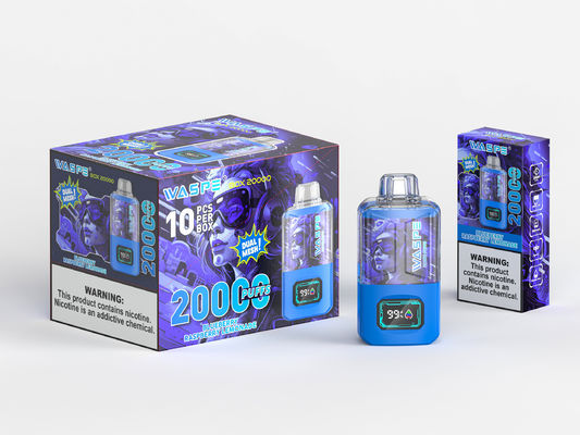 650 Mah Rgb Light Big Puff Vape com 24 ml de suco e 20000 Puffs Sus304 Oem Color