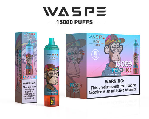 22 ml Capacidade de suco de amêndoa Vape grande com bateria de 650mAh e resistência de 0,8 ohm 15000 puffs