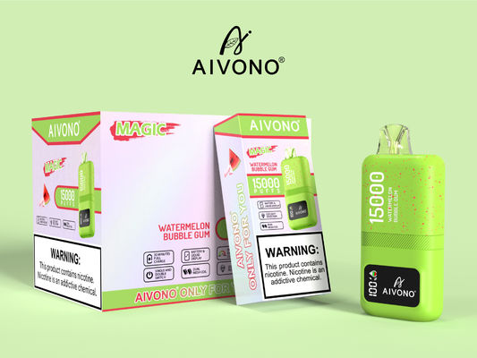 Vape Pen personalizável com 15k Puffs Recarregável Vaporizador Inteligente 0/2/3/5% Força de Nicotina