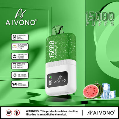 Logotipo personalizável Smart Vape Pen Dual Mesh Coil Recarregável Leve 86g ~ 15k Puffs