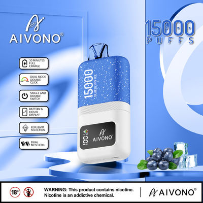 Vaporizador de tinta portátil com bateria de 600 mAh 15 sabores de frutas 24 ml de capacidade líquida
